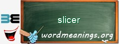 WordMeaning blackboard for slicer